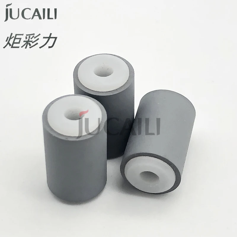 Jucaili 10pcs Printer 17*10*3 mm Pinch Roller for Allwin Yaselan Xuli Inkjet Printer Small Rubber Roller