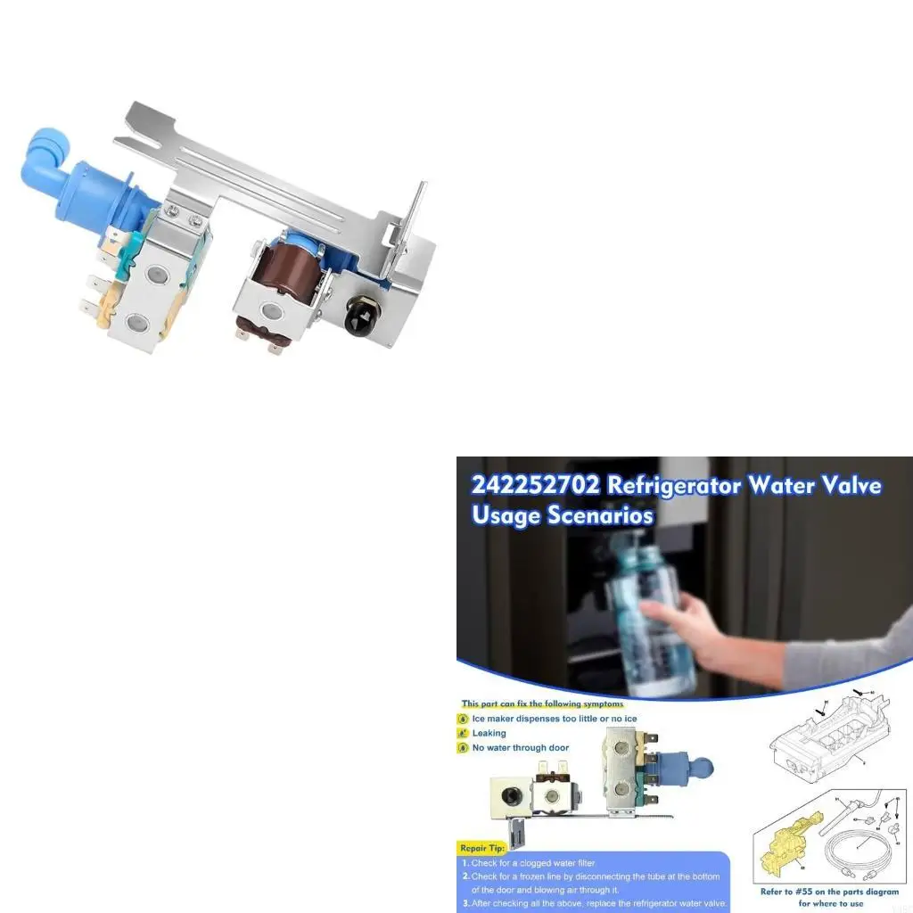 

Replace Triple Solenoid Water Inlet Valves Designed for Optimal Functionality in Multiple Refrigerator Models 242252702