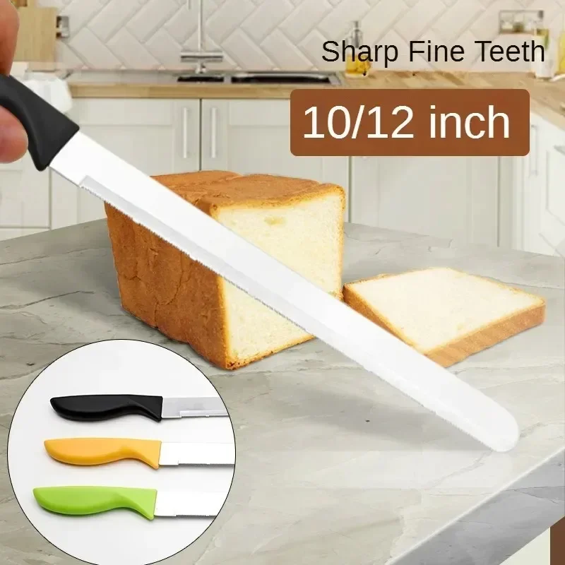 Bread Saw Knife Stainless Steel Serrated Edge,10-12 Inch Slicers,Bread Knife Big Blade Knives for Kitchen-Cake Bread Tool 1 PC