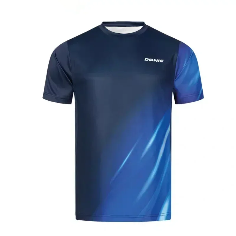 Sommer Neuer 3D-Druck Trend Mode Streetwear Atmungsaktives Herren-T-Shirt für Tischtennis-Training Schnelltrocknend Kurzarm – Detail 7