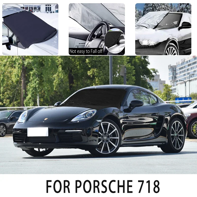 

Carsnow cover front coverfor PORSCHE 718 snowprotection heat insulation shade Sunscreen wind Frost prevention car accessories