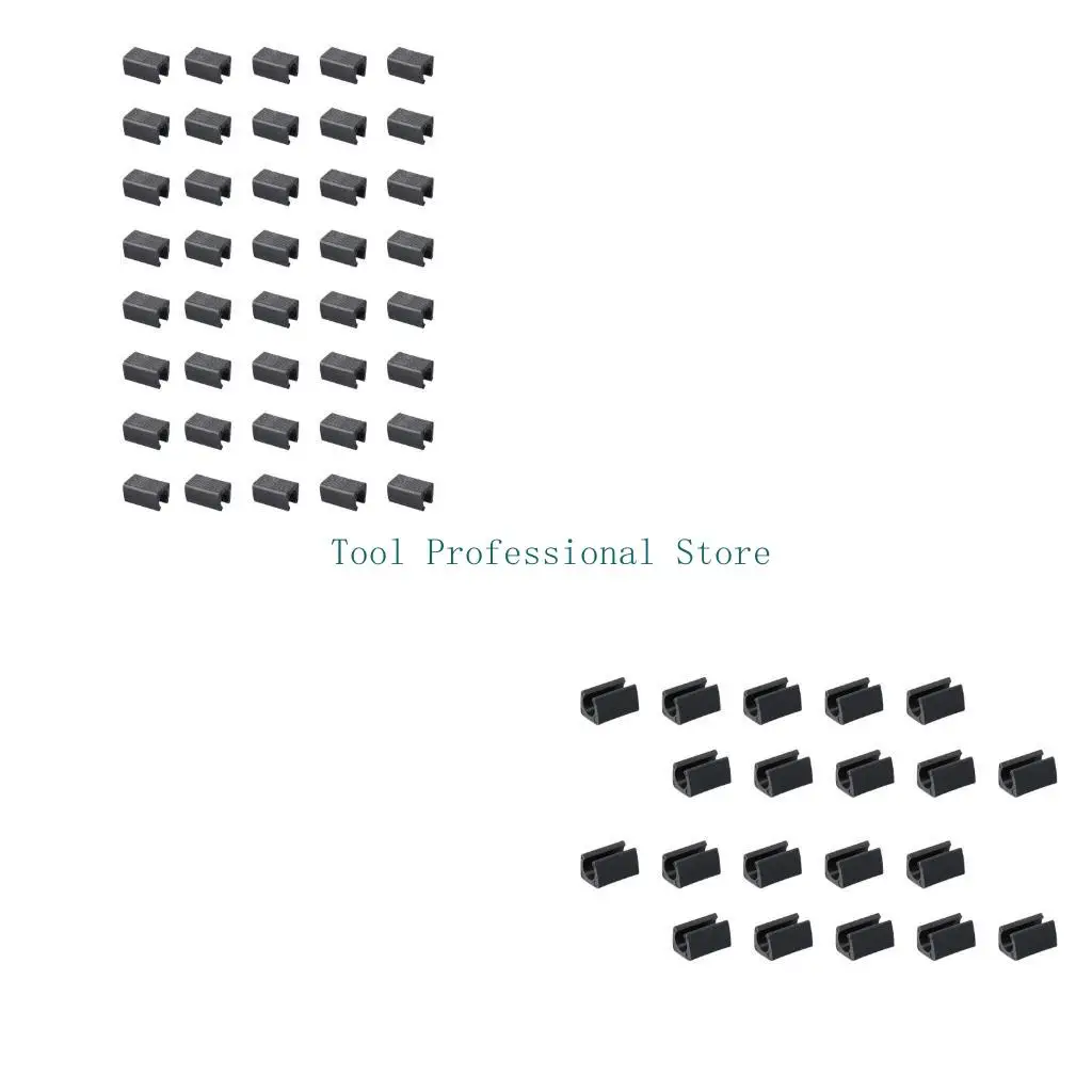 57QF 20/40 Pack Chair Leg Caps UShaped Tube Sleeve Tube Clamp Floor Protectors Plastic for Foot Covers on Most Furnitures