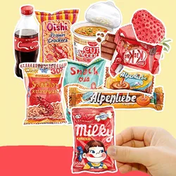 21PCS Childhood food and drink Stickers Crafts And Scrapbooking stickers kids toys book Decorative sticker DIY Stationery