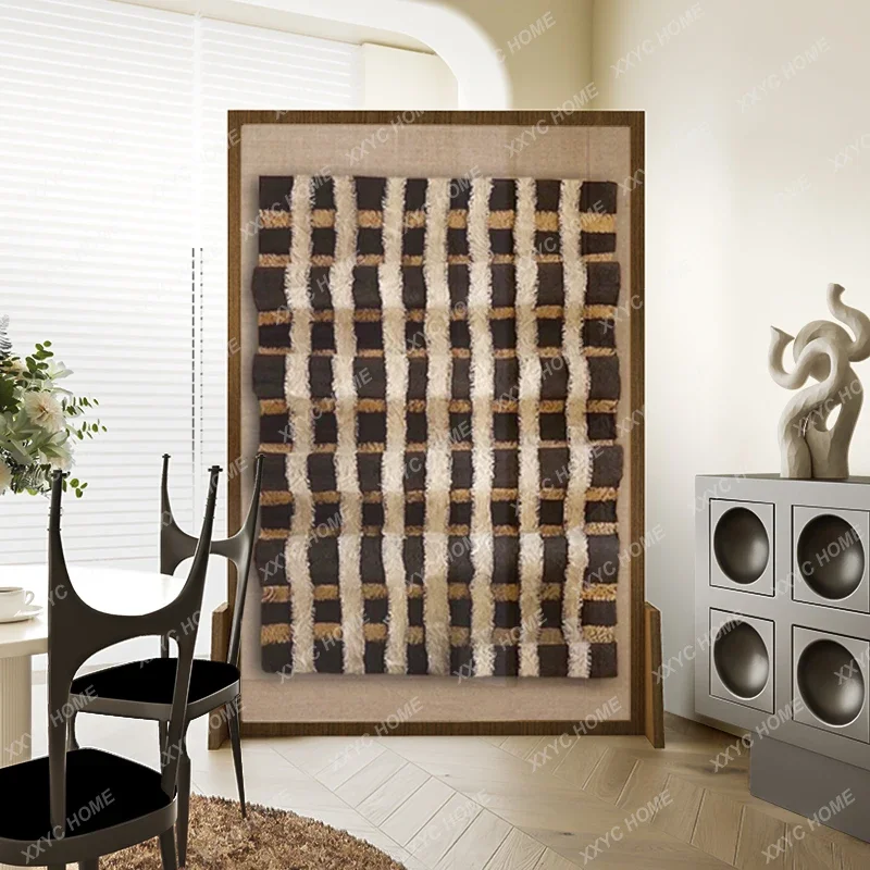 Solid wood mobile screen partition living room entrance block seat screen