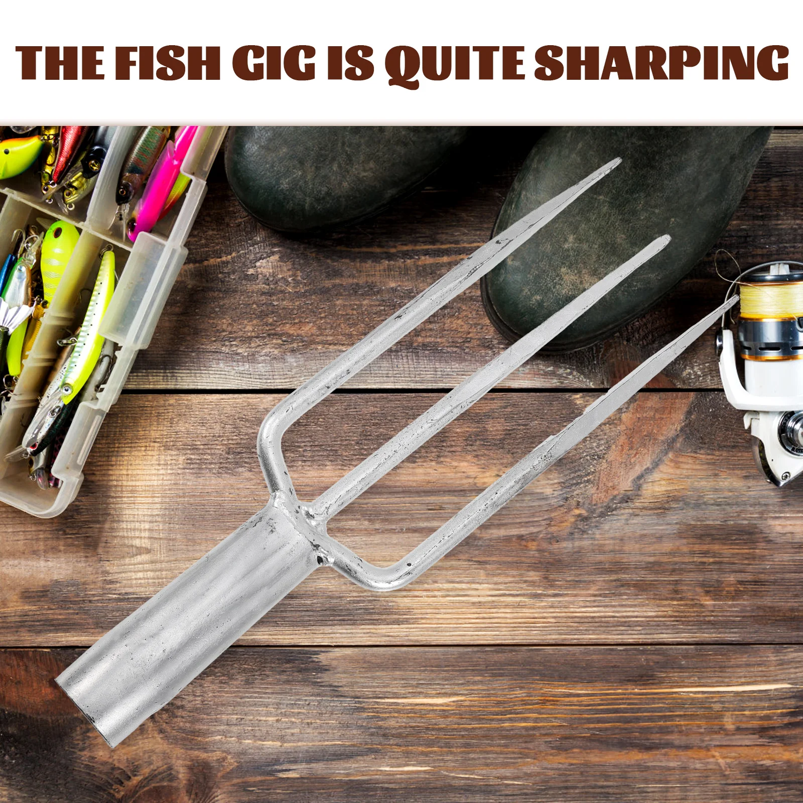 

Iron Fork Garden Weeder Teeth Heavy Duty Multipurpose Pitch Head Fishing Equipment Garden Digging Tool Weed Removal