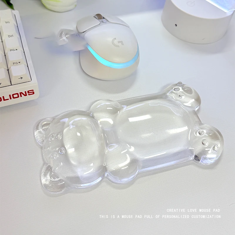 Mouse Wrist Rest Silicone Transparent Soft Ergonomic Wrist Rest Mousepad Wrist for Laptop Computer Office Home