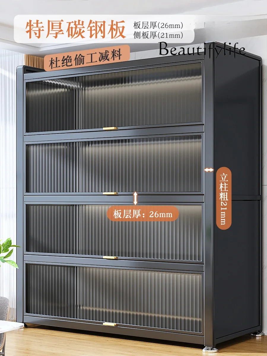 Kitchen shelves Floor-to-ceiling multi-layer household multi-functional storage cabinets Bowls and side storage cabinets