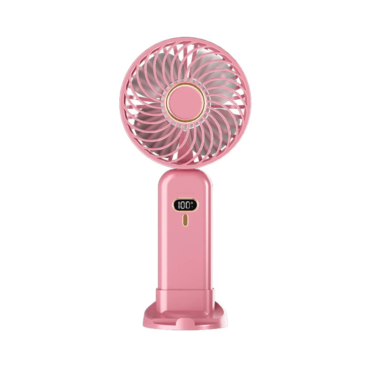 Handheld Fan, Portable Fan with Lanyard Spray,5 Speeds Level Personal Fan, Foldable Desk Fan for Travel Outdoor Pink