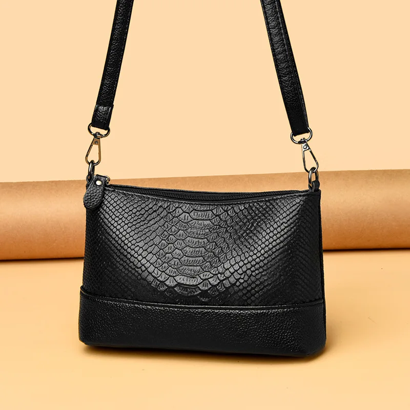 Women's bag, genuine leather small square bag, camera head cover layer, cowhide, women's shoulder bag, versatile crossbody bag