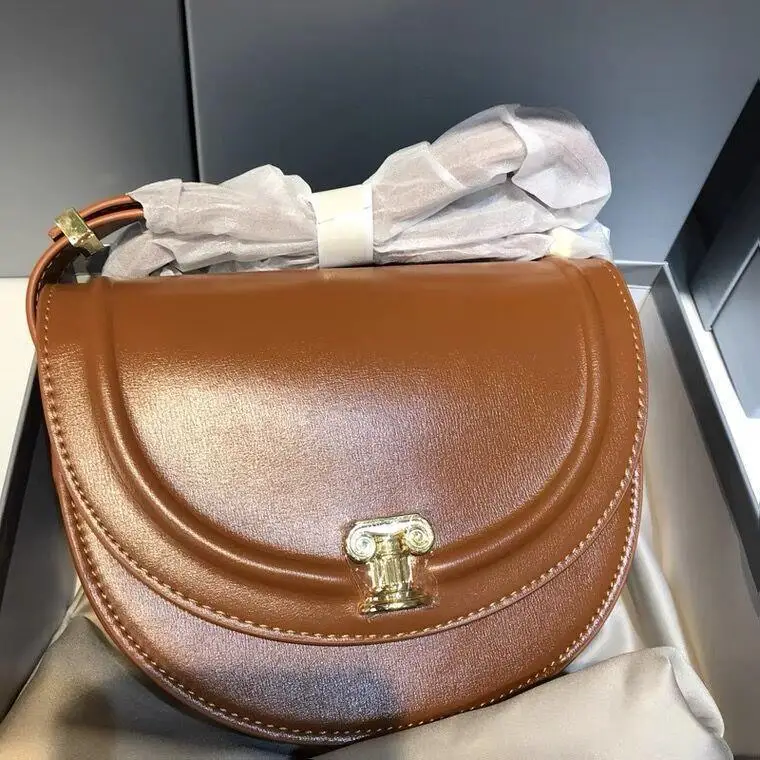 Women\'s Leather Crossbody Handbags Shoulder Saddle Bags Vintage Purses Boho Satchel Hand Bag Ladies Sling Phone Wallet