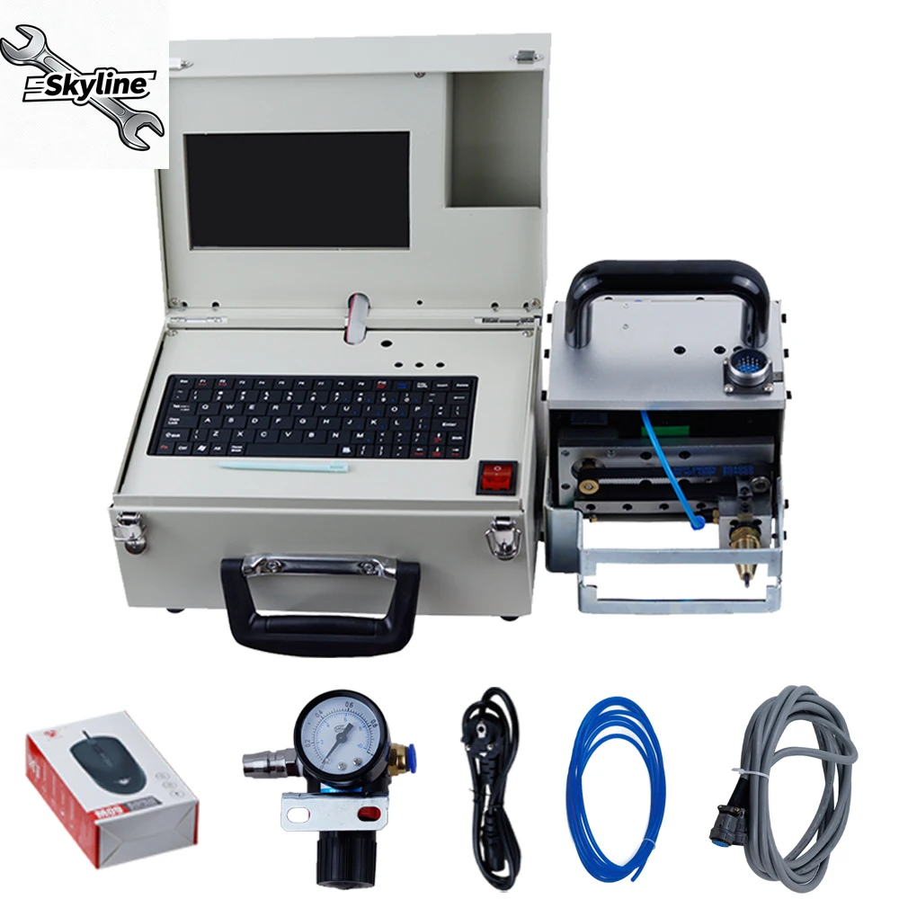 Portable Metal Pneumatic Dot Peen Marking Machine For VIN Code(80*30mm) Frame Marking Machine chassis number 220V/110V