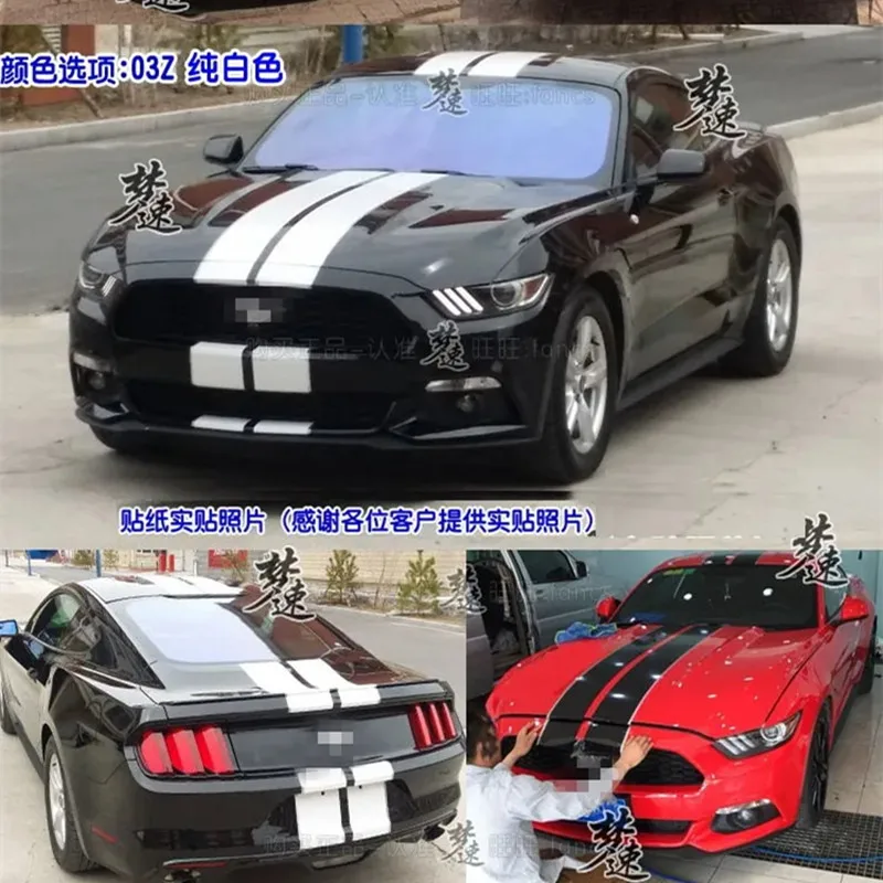 

Car Sticker Vinyl Foil FOR Ford Mustang Body Hood Rear Trim Racing Custom Sports Foil Accessories