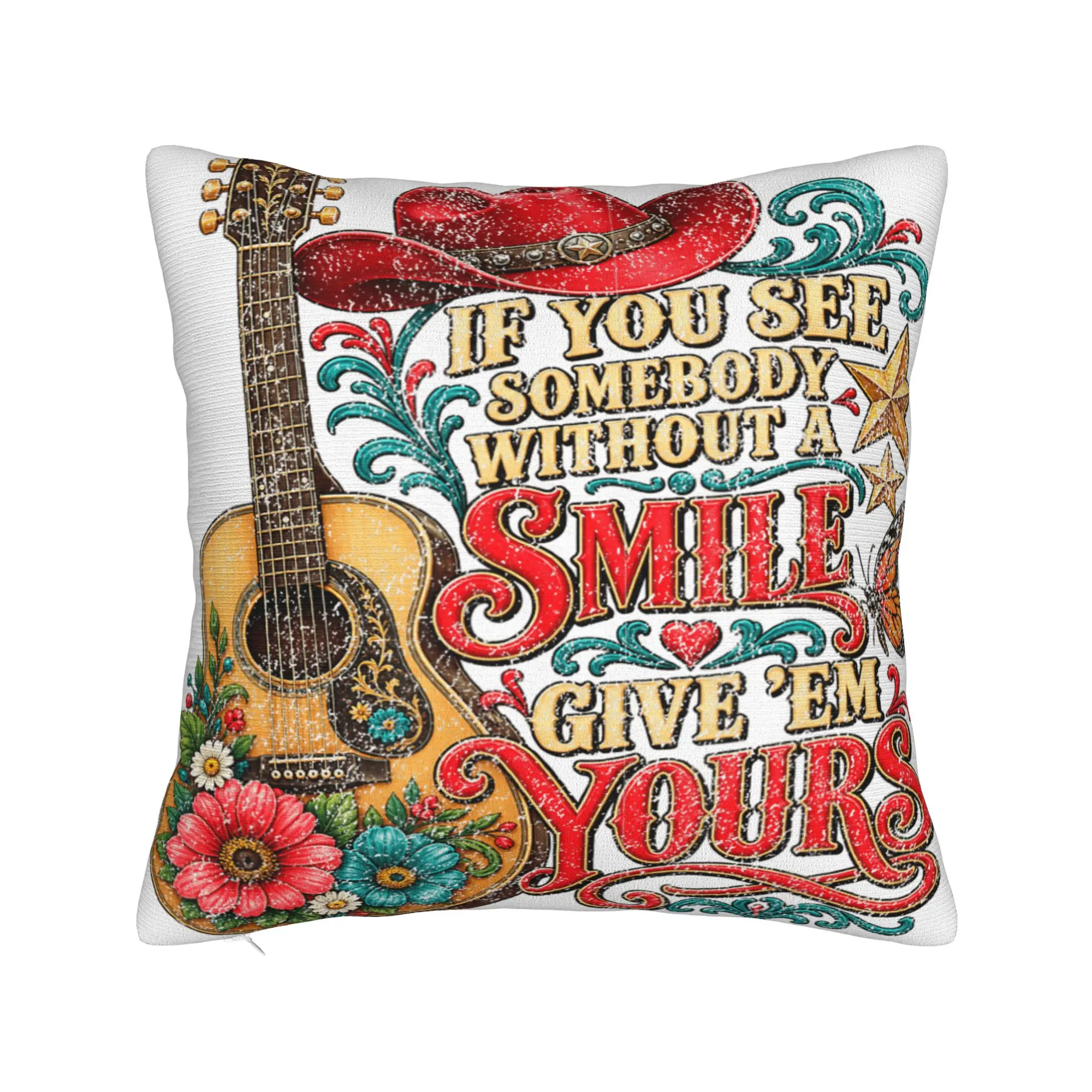 if You See Someone Without a Smile give Them one of Yours Pillow Cover  Comfy Cushion Cover Kawaii Pillow Case For Living Room