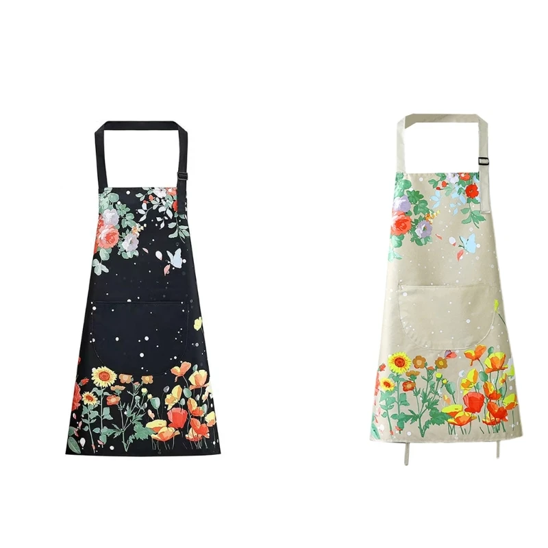 

Waterproof Apron with Breathable Fabric Oil-proof Kitchen Apron for Home Cooks Cooking Baking Work Clothes Dropship