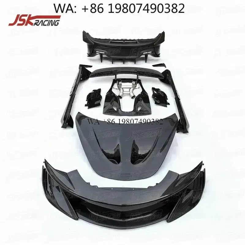 Wmwmnu 600LT Style Carbon Fiber Body Kit for 540C 570S 570GT 2015-2018 Front Bumper Rear Diffuser Side Skirts Spoiler