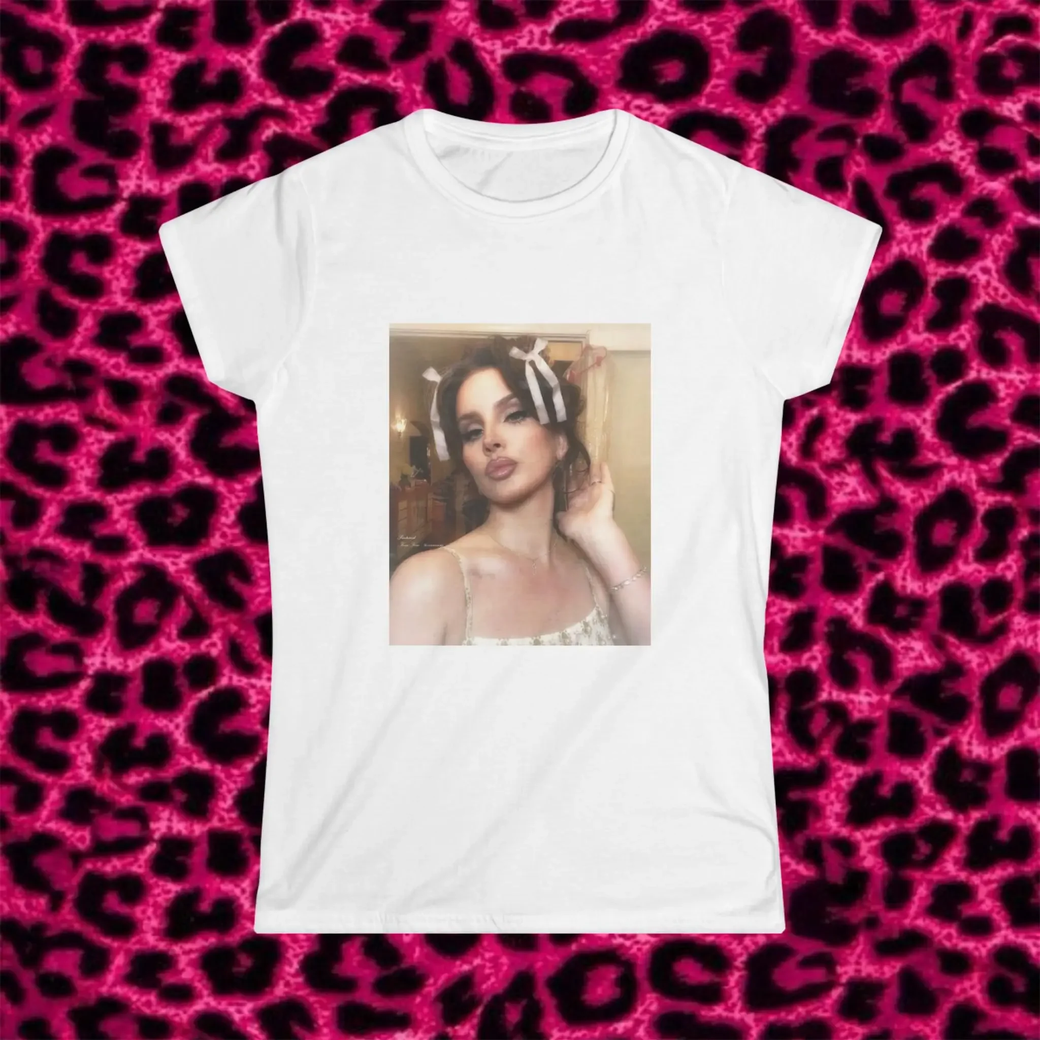 Lana Del Rey Coquette Inspired T Shirt Cute Elizabeth Grant Pink Bow