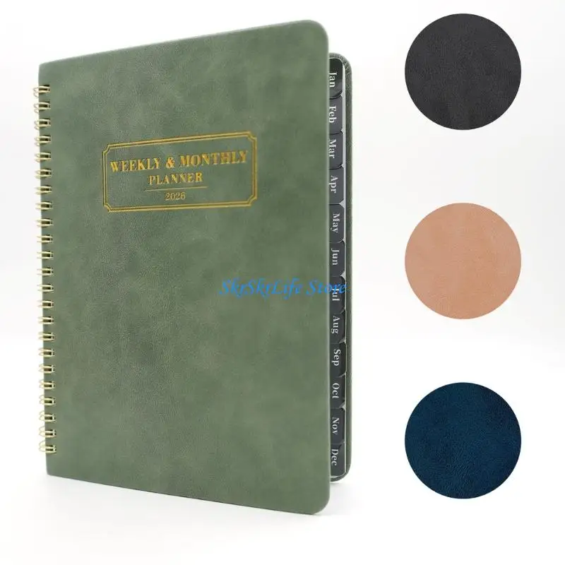 E65E 2026 Work Life Planner Travel Journal Schedule Notebook Compacts Size Design