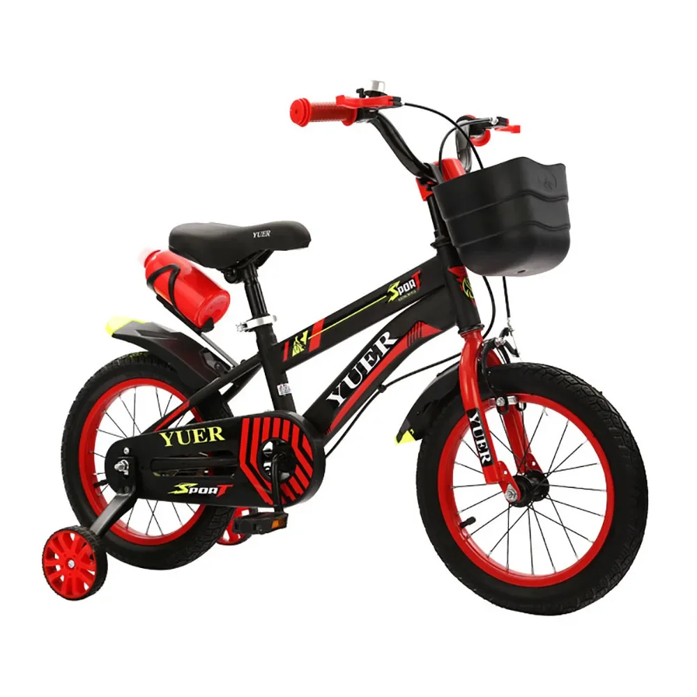 16 Inch Kids Bike Boys Girls Bike High Carbon Steel Frame Comfortable Saddle Non Slip Tires Rear Hold Brake Sensitive And Safe