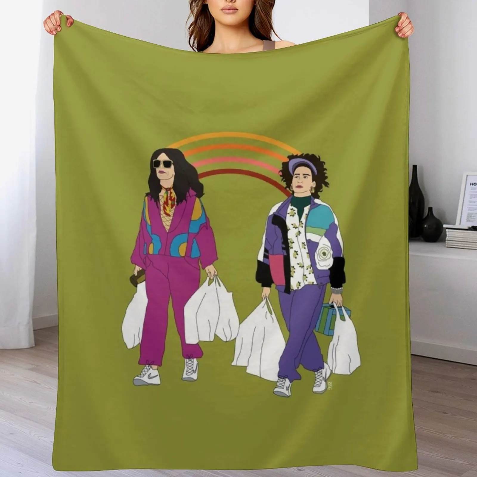 Broad City Abbi and Ilana Throw Blanket