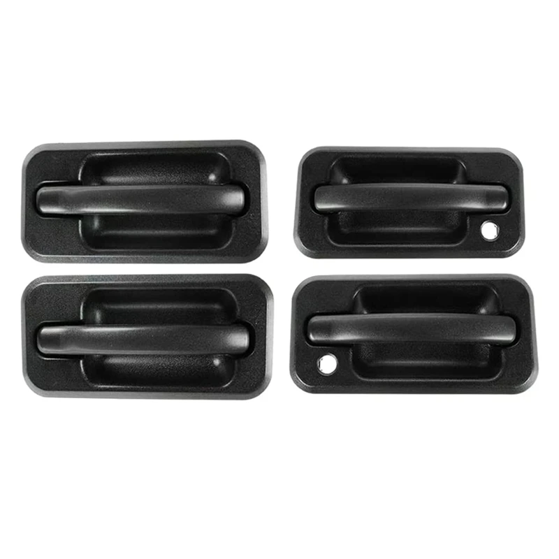 4Pcs Exterior Outside Door Handle Set For 2003-2009 Hummer H2 Black Textured 131609870457 15104792 10360326