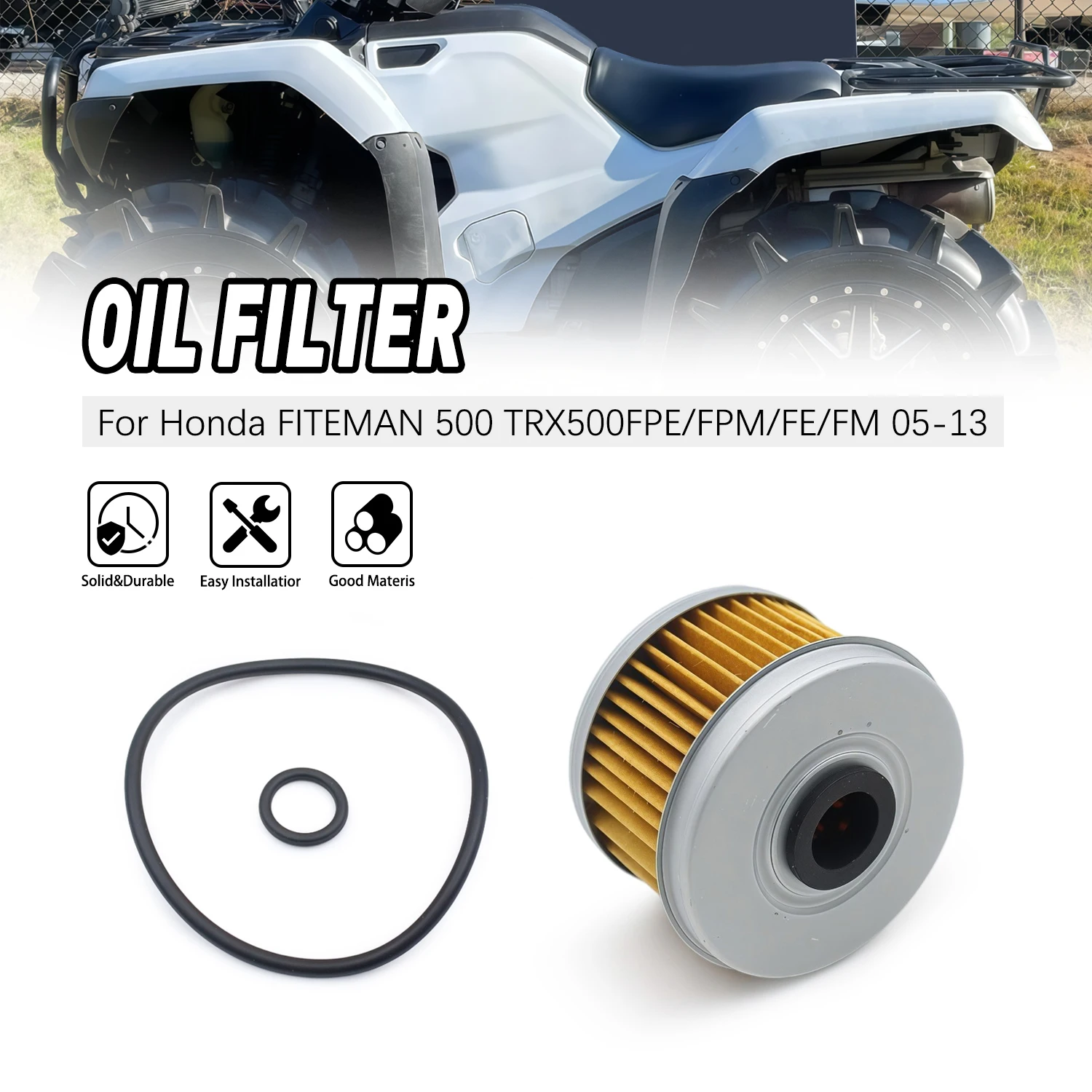 

Motorcycle Parts Oil Filter Cleaner For Honda 500 4X4 ES TRX500FE TRX500FM ES TRX500FPE TRX500FPM 2008-2009 2011-2013