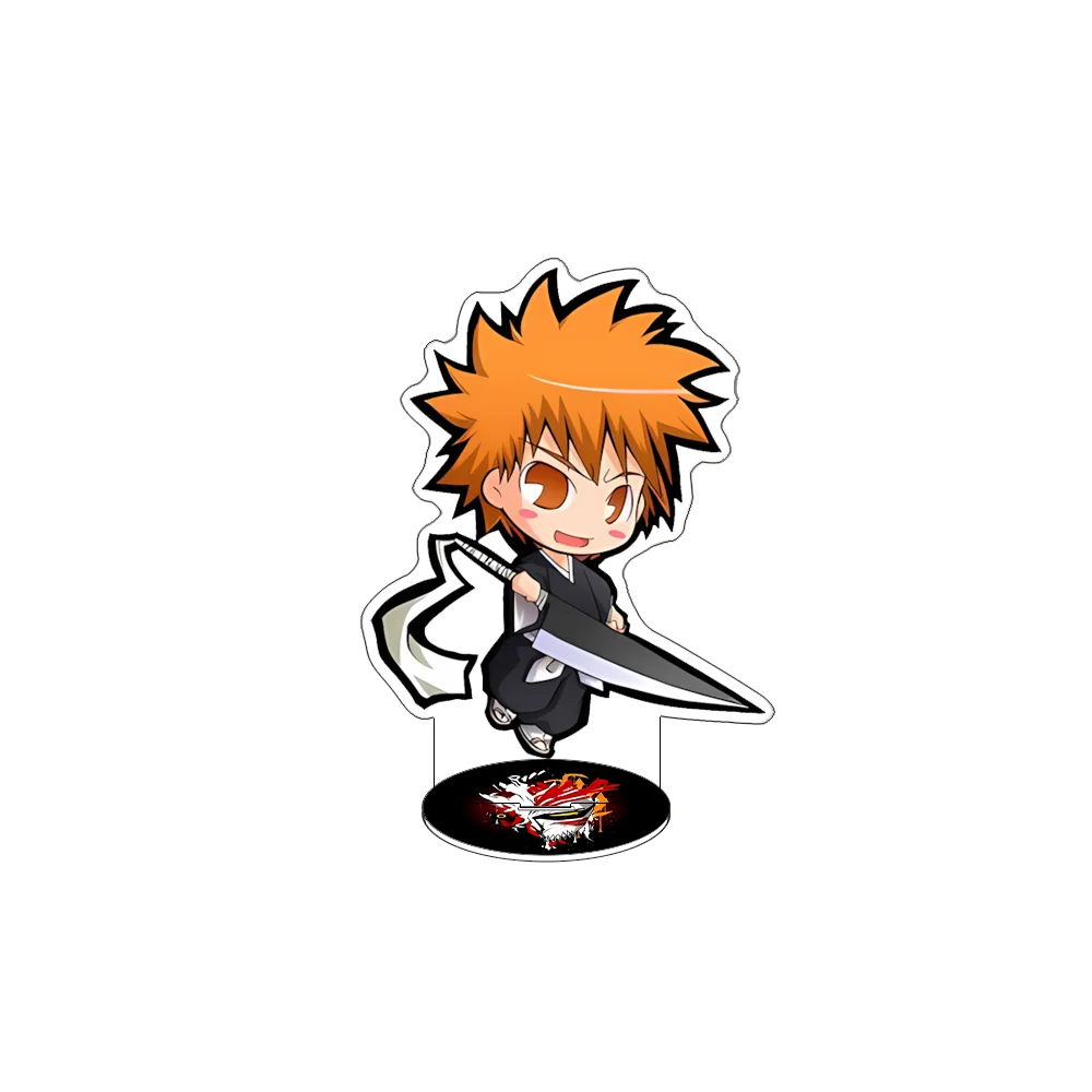 Anime BLEACH 10CM Ichigo Kurosaki Acrylic Stand keychain Anime Stand Cute Figure Desktop Decor Collectible key chain Fan gift