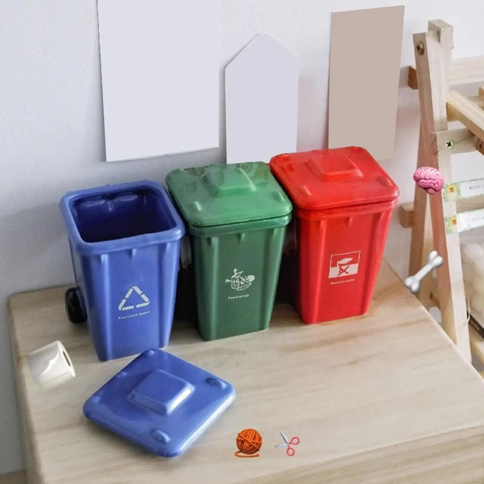 Creative Trash Can Shaped Coffee Mug Ceramic Mug Wheelie Trash Bin Ceramic Mug With Shovel-shaped Spoon Funny Birthday Gifts