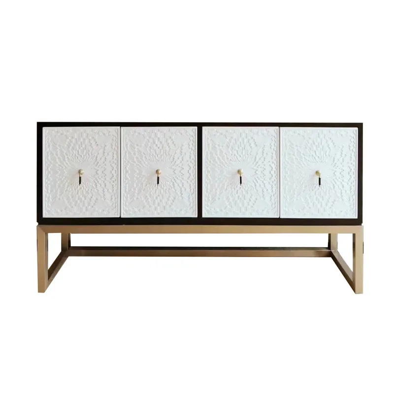 

American light luxury porch cabinet Neoclassical foyer partition cabinet Locker Simple modern solid wood TV decorative cabinet