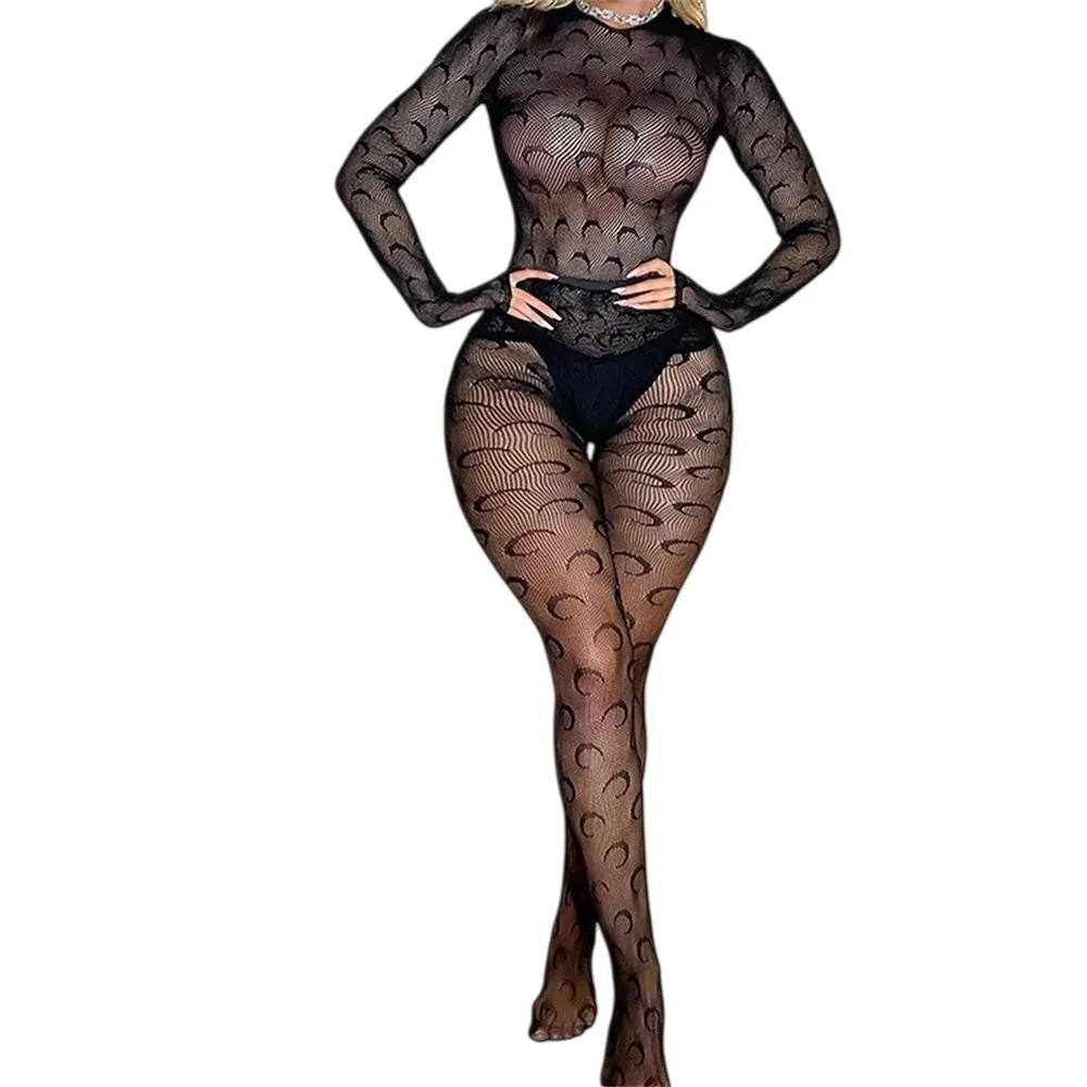 

Большой женский ажурный боди больших размеров, сетчатый комбинезон, цельный комбинезон, ажурное белье, рейв-наряды (черный)
