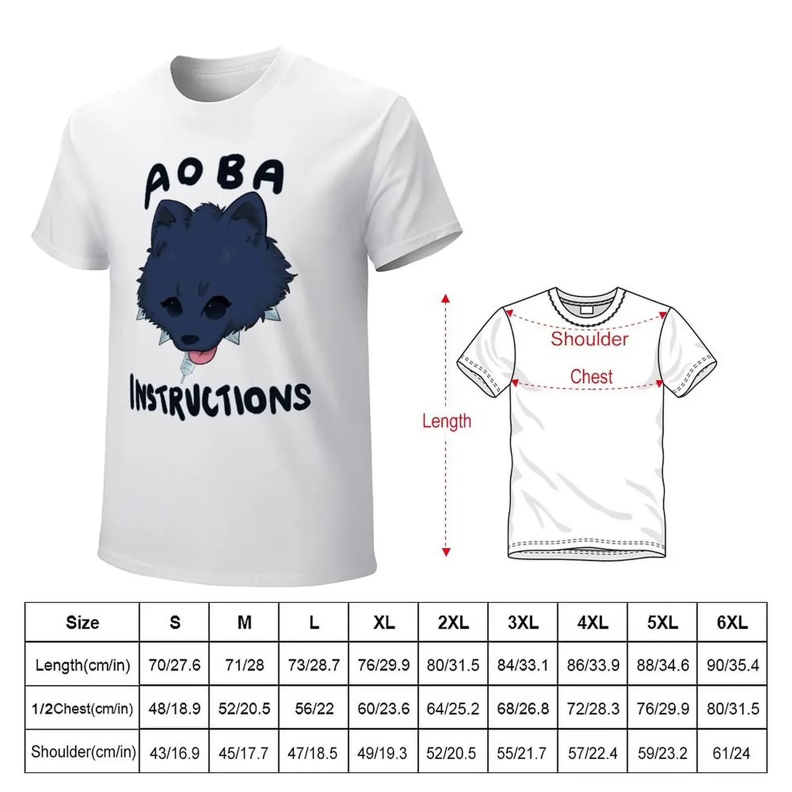 Aoba, Instructions. (allmate ver) T-shirt summer clothes Blouse black t shirts for men