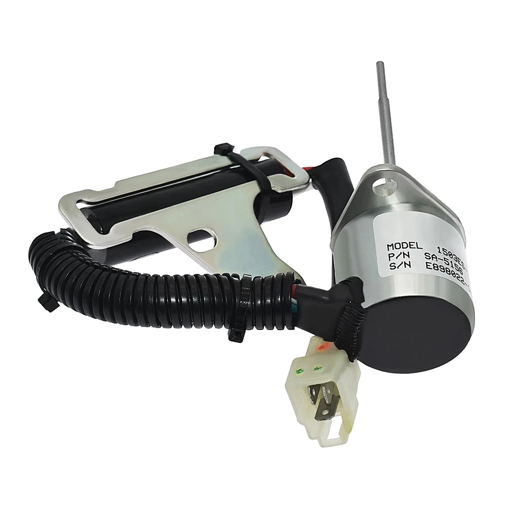 Construction Machinery Solenoid Fuel Shut Down Solenoid Solenoid Wiring Harness Assembly Fuel Valve High Temperature Resistant