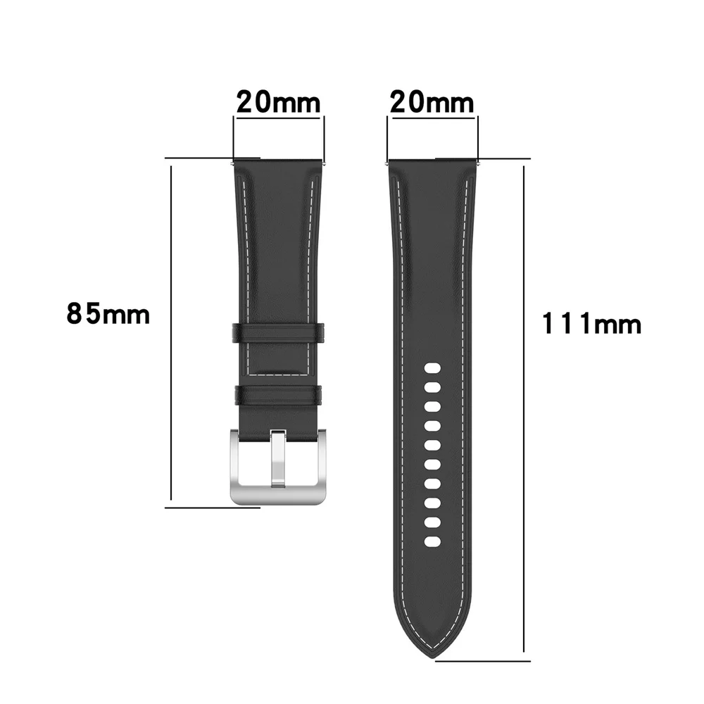 20MM  Watch Strap Leather Strap Watch Watch Accessories for Huami Amazfit GTS 4mini/BIP3 Pro/Bip3