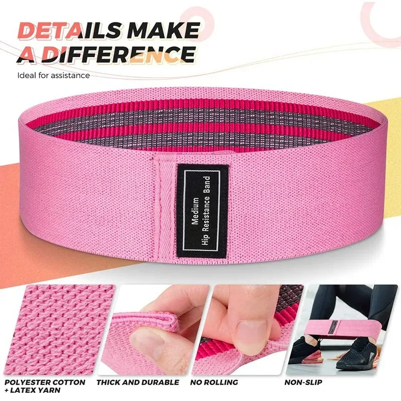 Fitness Resistance Band Elastic Yoga Rubber Bands Buttocks Expansion Fitness Bands Gym Home Workout Exercise Sport Equipment