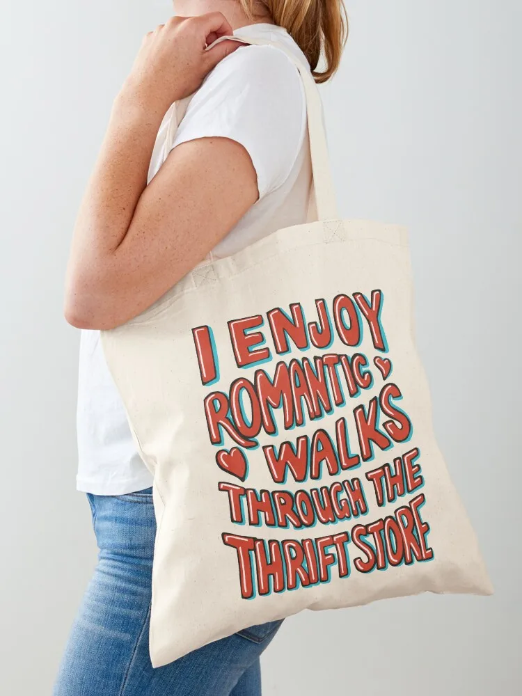 

Thrifting Romantic Walks Through the Thrift Store Tote Bag women bag hand bag reusable shopping bags Women's shopper