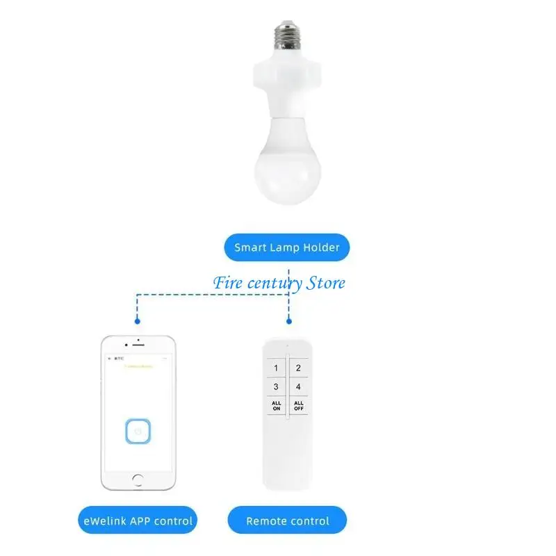 

J6PA AC85-265V 4IN1 Беспроводной E27 Switch App App+пульт дистанционного управления для лампы светодиодной лампы