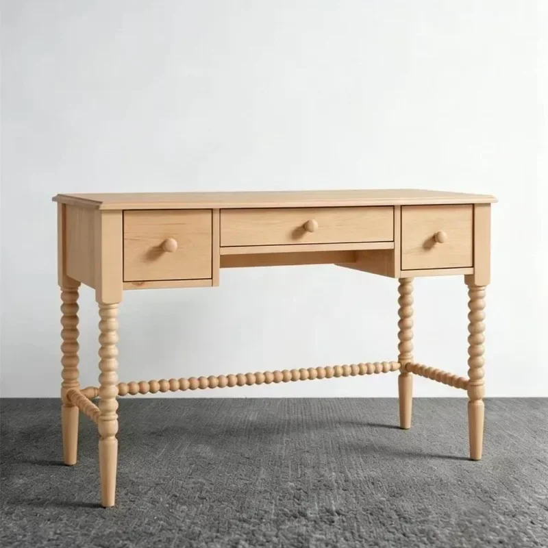 Medieval solid wood American carving household Chinese student writing table