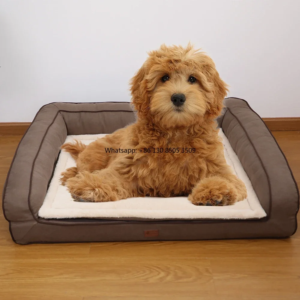 Manufacturer Wholesale Custom logo Luxury Washable Dog Large Sofa Bed Egg Orthopedic Foam