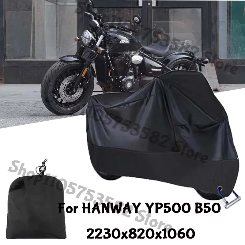 Motorcycle Full Covers For HANWAY YP500 B50 Car Outdoors Sun Protection Dust No Ear Thickened Oxford Clothcover Accessories