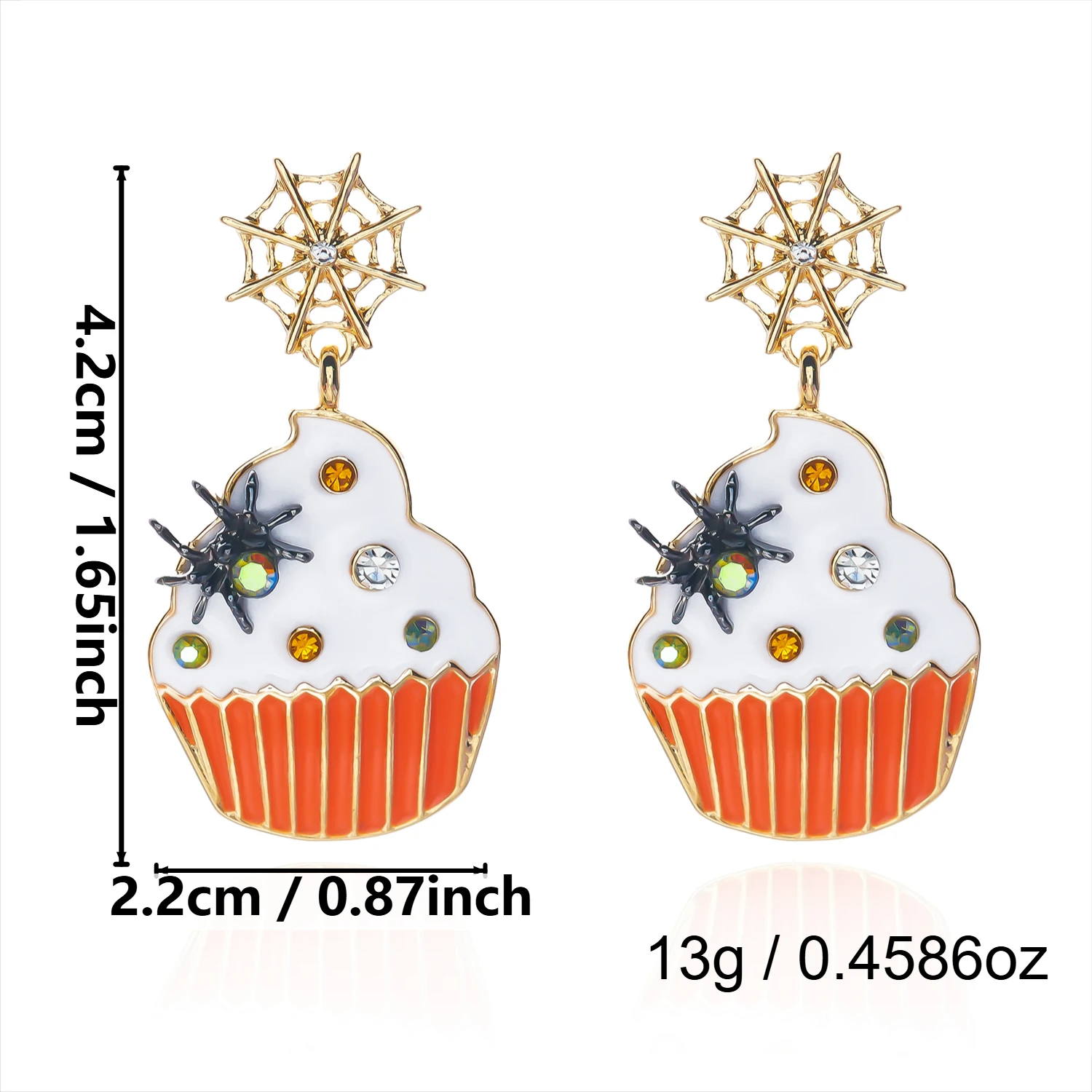 Kreative Cartoon Akimbo Kürbisbein-Ohrhänger für Damen, Halloween Emaille Spinnen-Ohrhänger, Festival Party Schmuck Geschenke – Detail 9