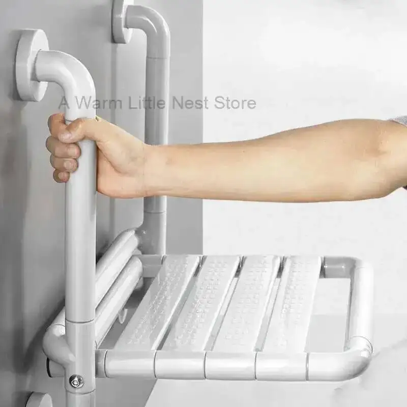 

Elderly Bathroom Chairs Safety Wall Folding Stool Non Slip Seat Disabled Armrest Shower Stool Furniture Кресло Hocker Holz