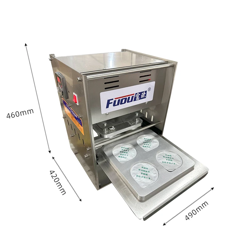 Semi-auto Salad Dressing Sealing Machine Yogurt Cups Wrapping Machinery Sauce Cup Semi-automatic Sealer for Yogurt Cup and Milk