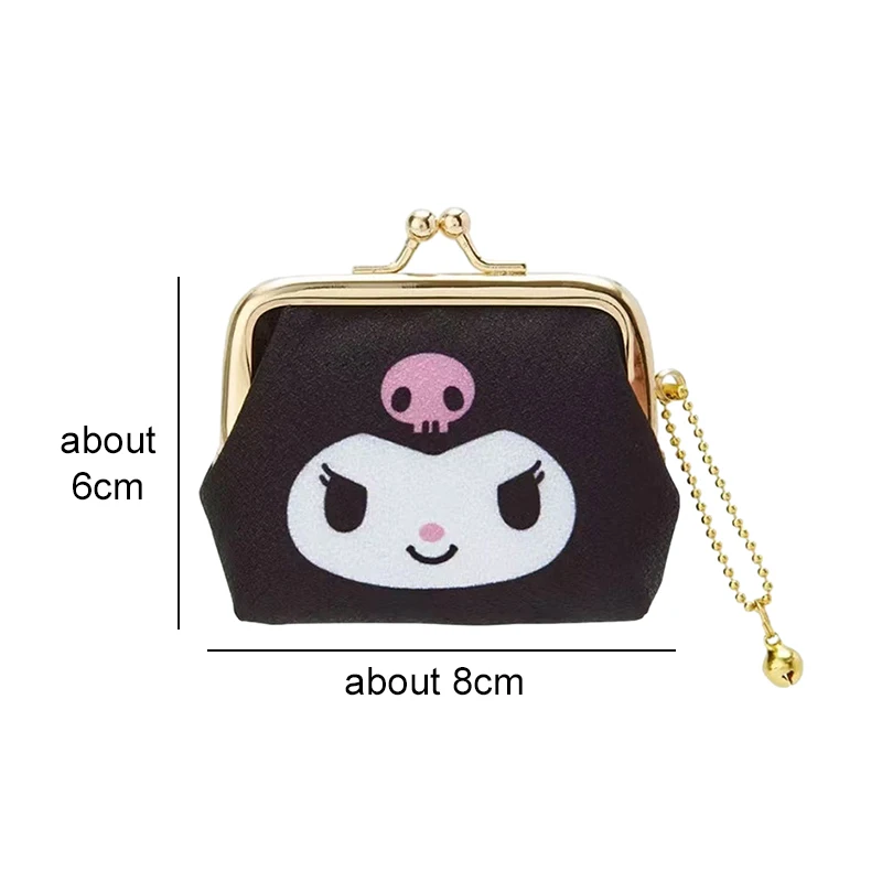 Anime Sanrio Cinnamoroll Kuromi Hello Kitty moja melodia Pom Pom puryn uroczy brelok etui w stylu kreskówki na monety torebka prezent dla przyjaciela