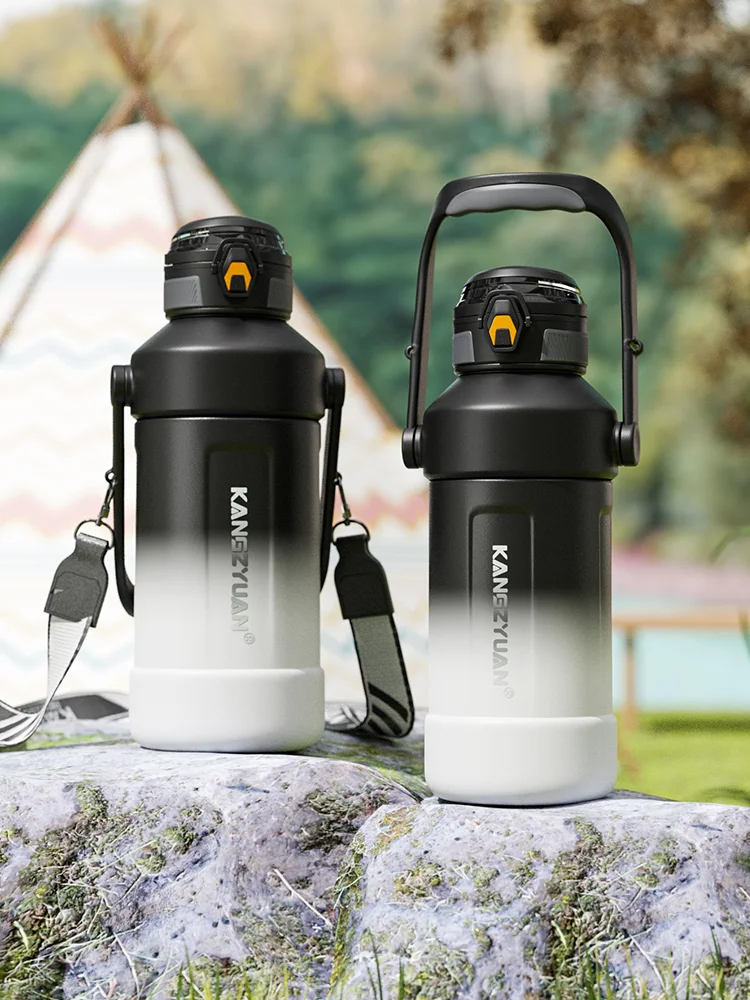 

Термос KANGZYUAN из нержавеющей стали на 36 унций, большой емкости, для активного отдыха, спорта, учебы, с ситечком для чая