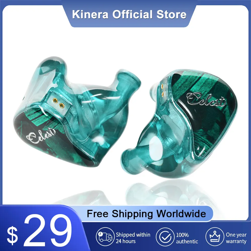 

Kinera Celest Wyvern Qing In-Ear Earphones 10mm LCP Dynamic Driver With Detachable Boom Microphone IEMs Cable Audio Headphones