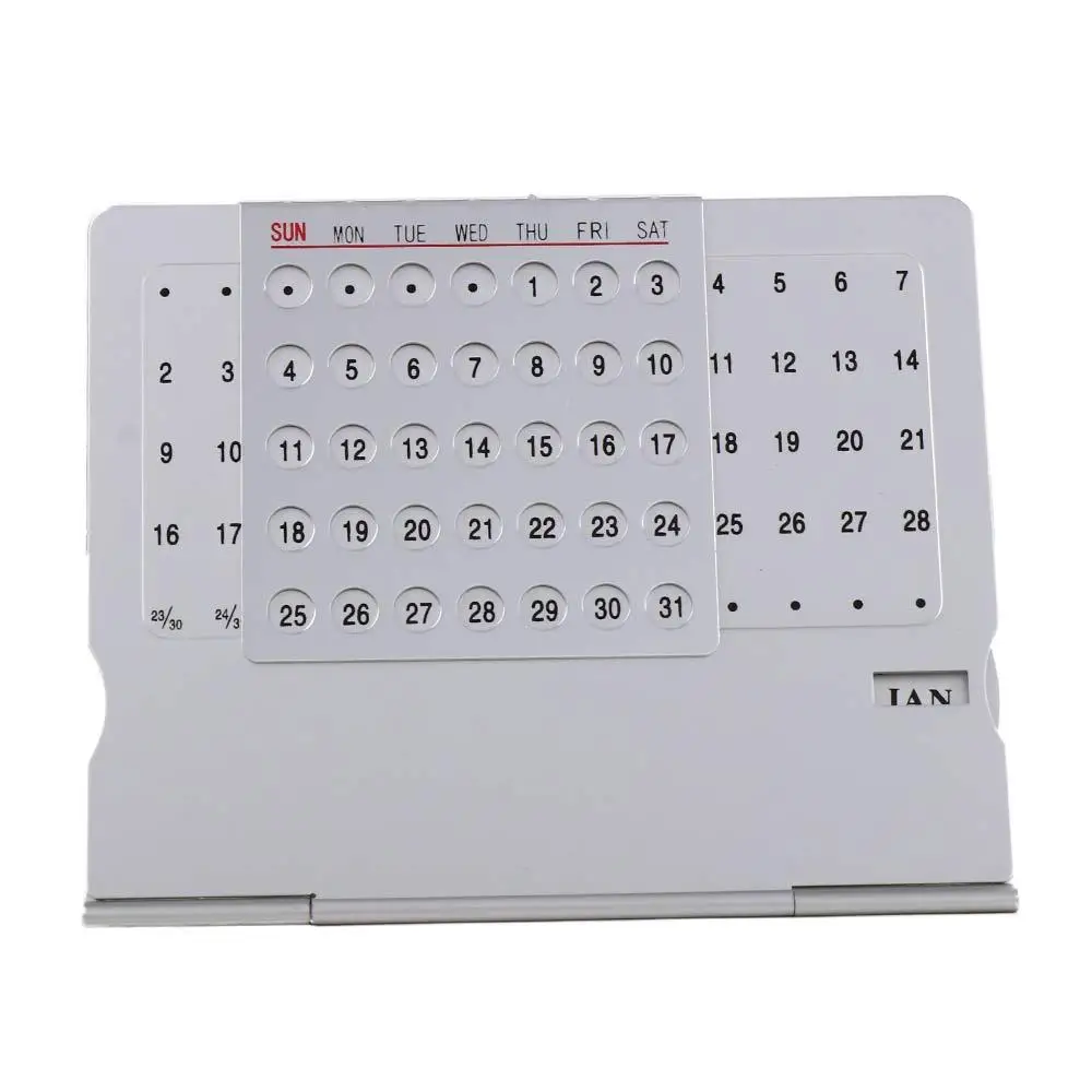Decor Gift Silver Desk Decor For Home English Office Supplies 100 Years Calendar Perpetual Calendar Calendar Metal Calendar