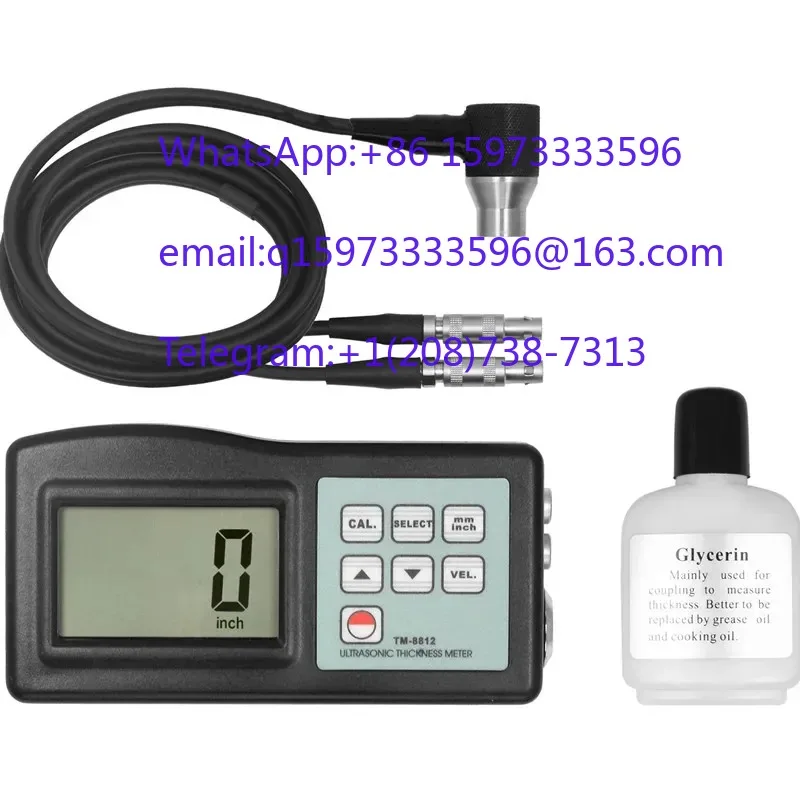 PLS-TM-8812C Digital Ultrasonic Thickness Meter for Metal, Glass, Plastic, and Ceramic Material Measurement