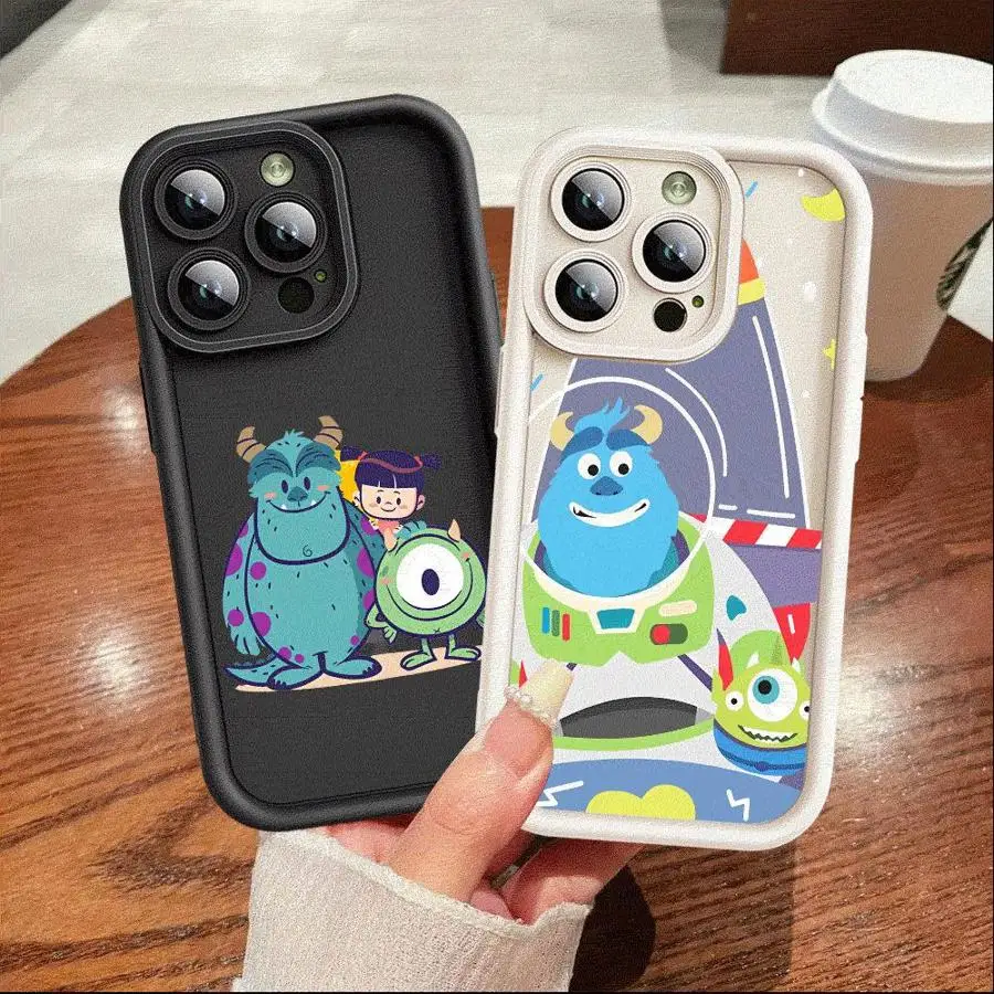 Shockproof Case for Apple iPhone 11 15 Pro Max 14 Plus 13 12 16 TPU Protective Silicone Funda Bumper Phone Cover M-Monsters Inc