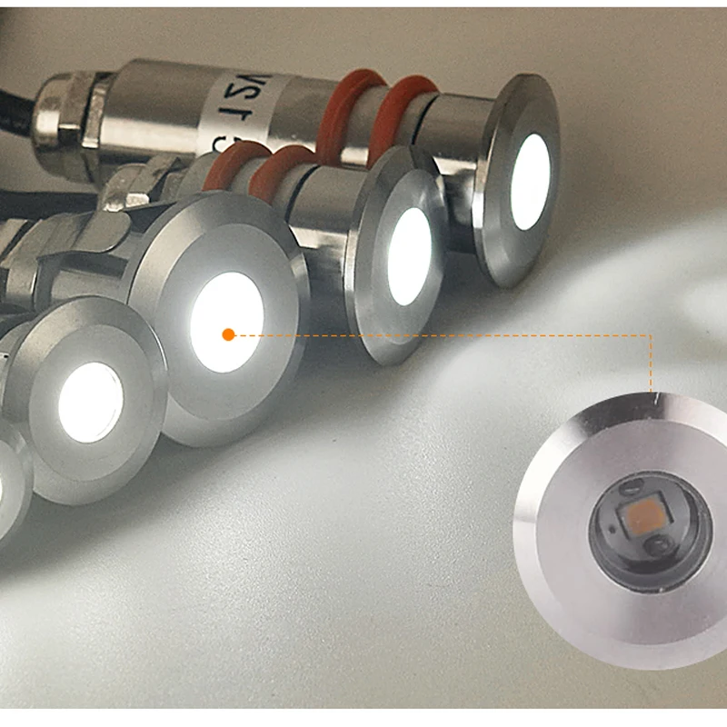 LED DC12v IP68 wodoodporne lampy zakopane oświetlenie pokładowe DC24V zewnętrzne wpuszczane schody podziemna podłoga ściana gwiazda reflektor 3000K