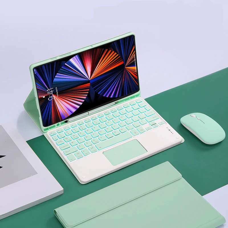

Чехол с клавиатурой для Samsung Tab S9, чехол с тачпадом и подсветкой для Samsung Galaxy Tab S9, чехол-подставка для планшетов