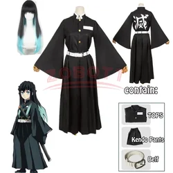 Anime Kimetsu No Yaiba Tokitou Muichirou Cosplay kostiumy Kisatsutai mundurowa peruka kostium na Halloween dorosłych dzieci